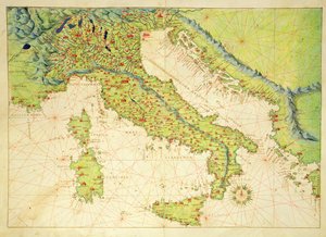 Italia, de un Atlas del Mundo en 33 Mapas, Venecia, 1 de septiembre de 1553
